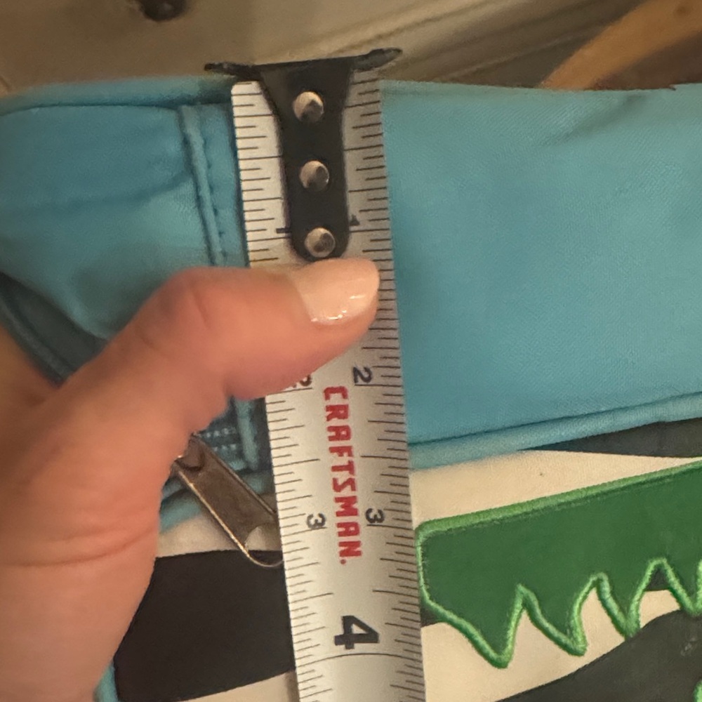 Zebra Turquoise Blue Insulated Lunch Bag Handle Zipper Closure Alligator Bird - Picture 6 of 7